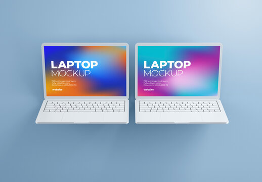 Clay Laptop Mockup for Web and UI Design Presentation