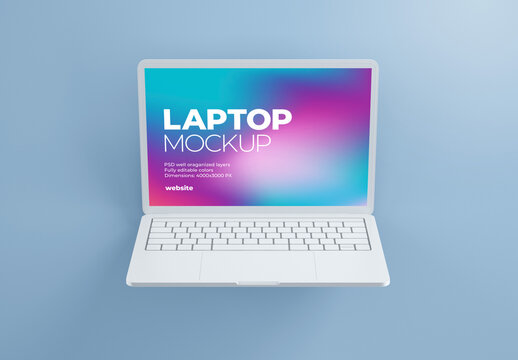 Clay Laptop Mockup for Web and UI Design Presentation