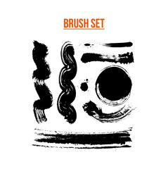 Brush set vector illustration. Set of chalkboard brush 