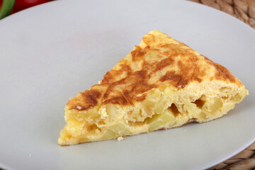 french egg omelette as dinner dish