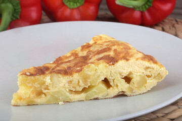 french egg omelette as dinner dish