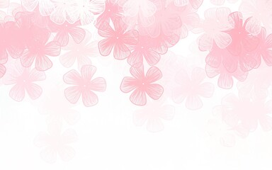 Light Red vector natural background with flowers