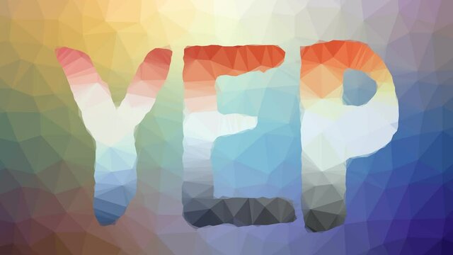 Yep Appearing Techno Tessellation Looping Animated Polygons