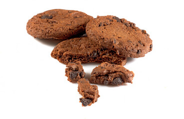 isolated image of cookie and chocolate close up