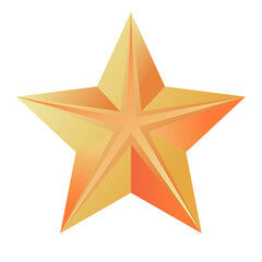 happy merry christmas golden star with five pointed icon