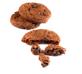 isolated image of cookie and chocolate close up