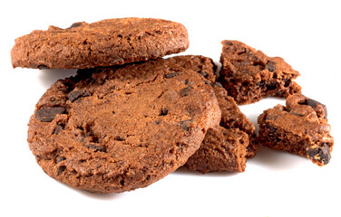 isolated image of cookie and chocolate close up