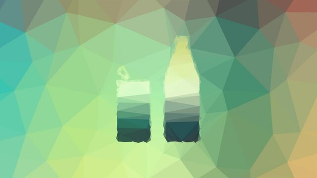 cans and bottles fade techno tessellating looping pulsing triangles