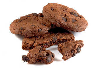 isolated image of cookie and chocolate close up