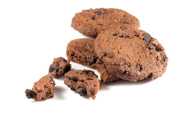 isolated image of cookie and chocolate close up