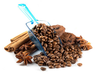 image of cookies, chocolate, anise, cinnamon and coffee beans