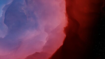 nebula gas cloud in deep outer space, Science fiction illustrarion, colorful space background with stars 3d render
