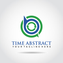 Obraz premium Time Abstract Logo Template. Vector Illustrator Eps.10