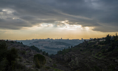 Sunrise over Jerusalem, Israel