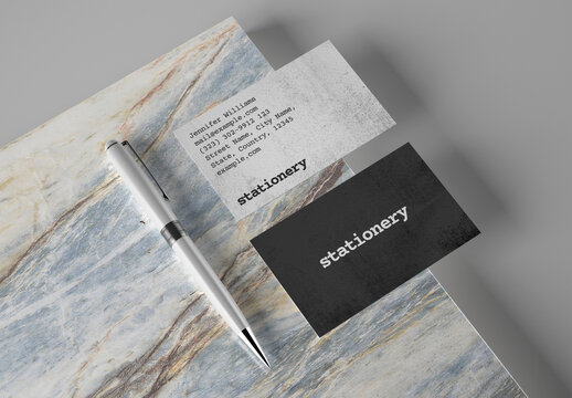 Business Card Stationery Branding Mockup