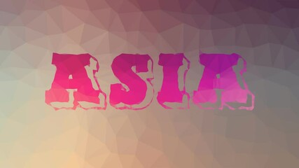 Asia appearing techno tessellated looping moving polygons