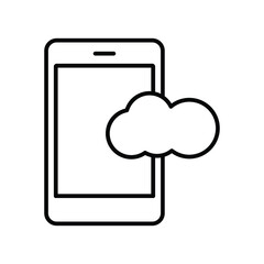 cloud computing concept line icon
