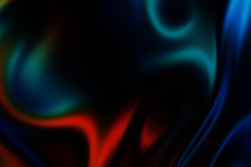 Fluid abstract background with colorful gradient. 2D illustration of modern movement.