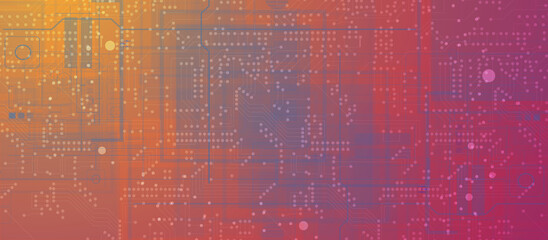 Obraz premium Abstract circuit board futuristic technology processing background