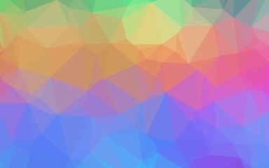 Light Multicolor, Rainbow vector polygon abstract backdrop.