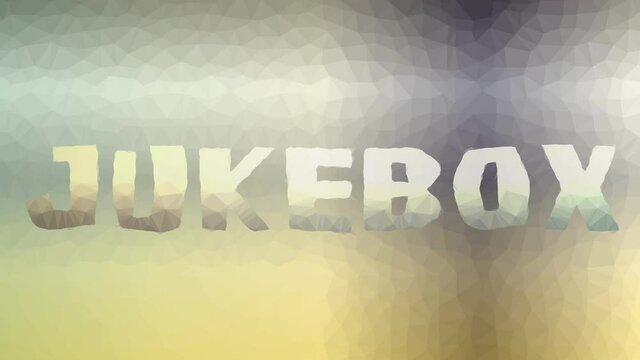 Jukebox appearing technological tessellated looping moving polygons