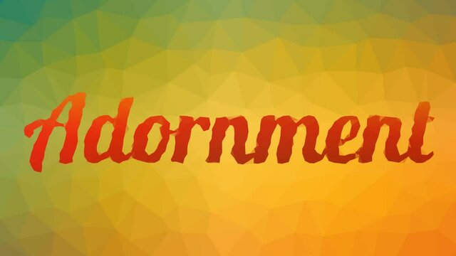 Adornment appearing modern tessellated looping pulsing polygons