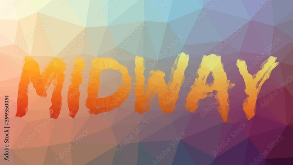 Poster midway fade interesting tessellated looping moving polygons