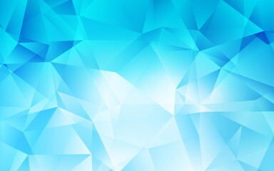Light BLUE vector low poly texture. Glitter abstract illustration with an elegant triangles. New template for your brand book.