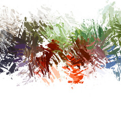 Naklejka premium Brushed Painted Abstract Background. Brush stroked painting. Artistic vibrant and colorful wallpaper..