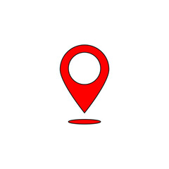 Fototapeta premium Classic geo pin Location map travelling icon in vector style for web