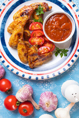 Grilled chicken qings