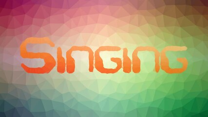 Singing dissolving technological tessellation looping pulsing triangles