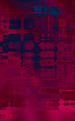 Urban grunge background with geometrical pattern. Linear colorful texture. Futuristic wallpaper of a decaying texture..