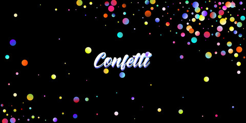 Carnival Confetti Explosion Vector Background. Birthday, New Year, Christmas Party Confetti Rain