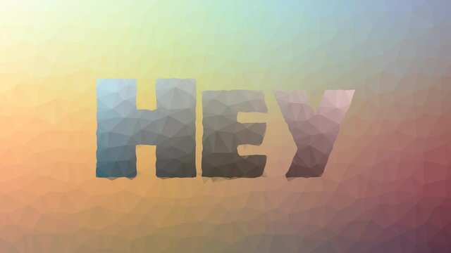 Hey appearing interesting tessellation looping moving polygons