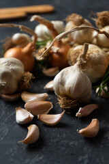 Organic grown garlic