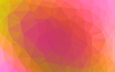 Light Pink, Yellow vector polygon abstract background.