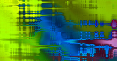 Abstract background. Geometrical elements on aged grunge texture. Graphic illustration with different color patterns.