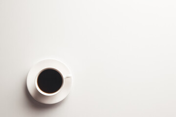 Obraz na płótnie Canvas espresso coffee on a white background in a white cup. Isolated.