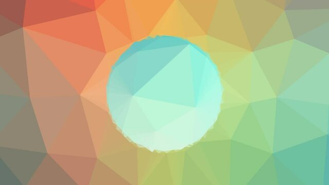 circle shape geometry dissolving techno tessellation looping animated triangles