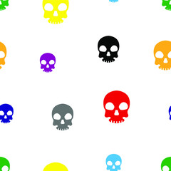 seamless pattern with skull icon