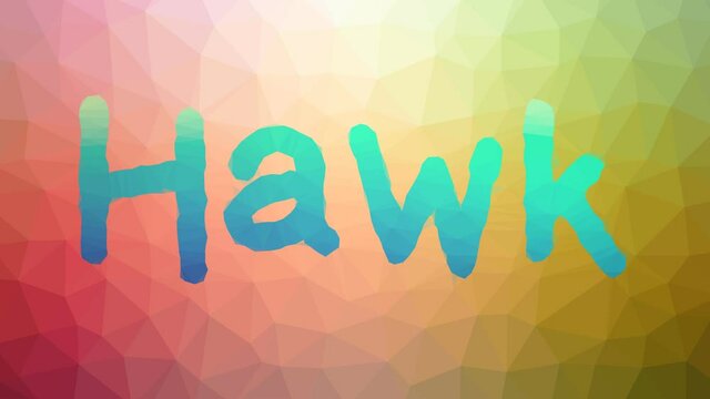 Hawk appearing interesting tessellated looping animated triangles