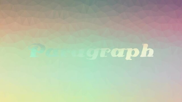 Paragraph dissolving modern tessellation looping moving triangles