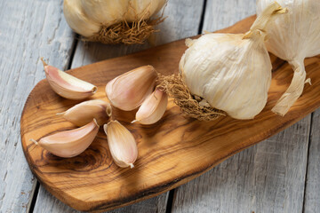 Organic grown garlic