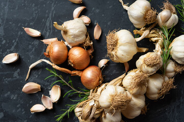 Organic grown garlic