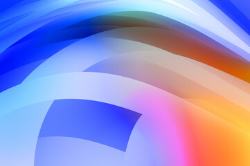 Abstract background with colorful gradient. Vibrant graphic wallpaper with stripes design. Fluid 2D illustration of modern movement.