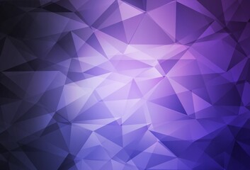 Dark Purple vector abstract mosaic backdrop.