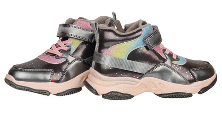 Sneakers for children isolated on white background