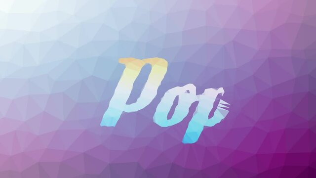Pop Appearing Modern Tessellation Looping Moving Triangles