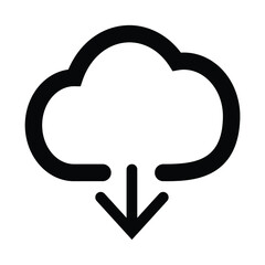 Thin line user cloud icon. Fully editable. Royalty free.